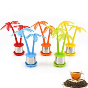 Coconut tree shaped silicone tea infuser