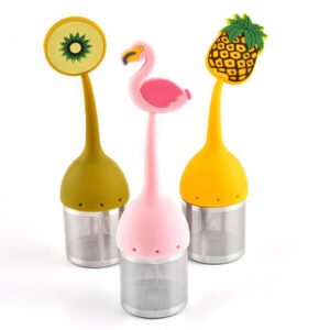 KIWI fruit shaped silicone tea infuser sets 3