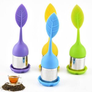 Leaf shaped silicone tea infuser