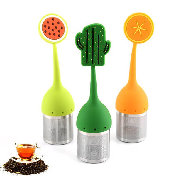 Orange shaped silicone tea infusers sets 3