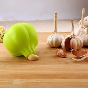 Silicone garlic stripper