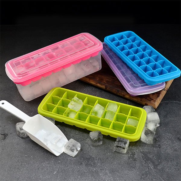 Silicone ice cube tray