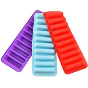 Silicone strip shaped cube tray