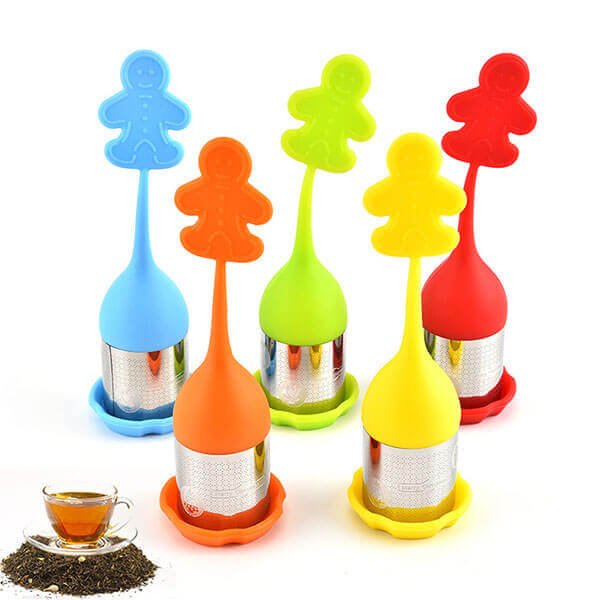 Snowman shaped silicone tea infuser