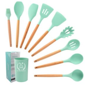 Wooden handle 12pcs kitchen utensils sets