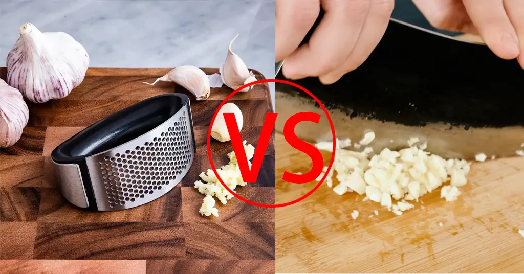 Garlic Press VS Mincing Garlic by Hand